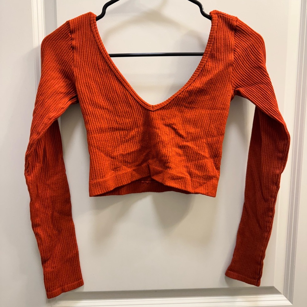 Free People Burnt Orange Small Crop top